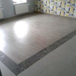 Pose de parquet et jointure avec le carrelage